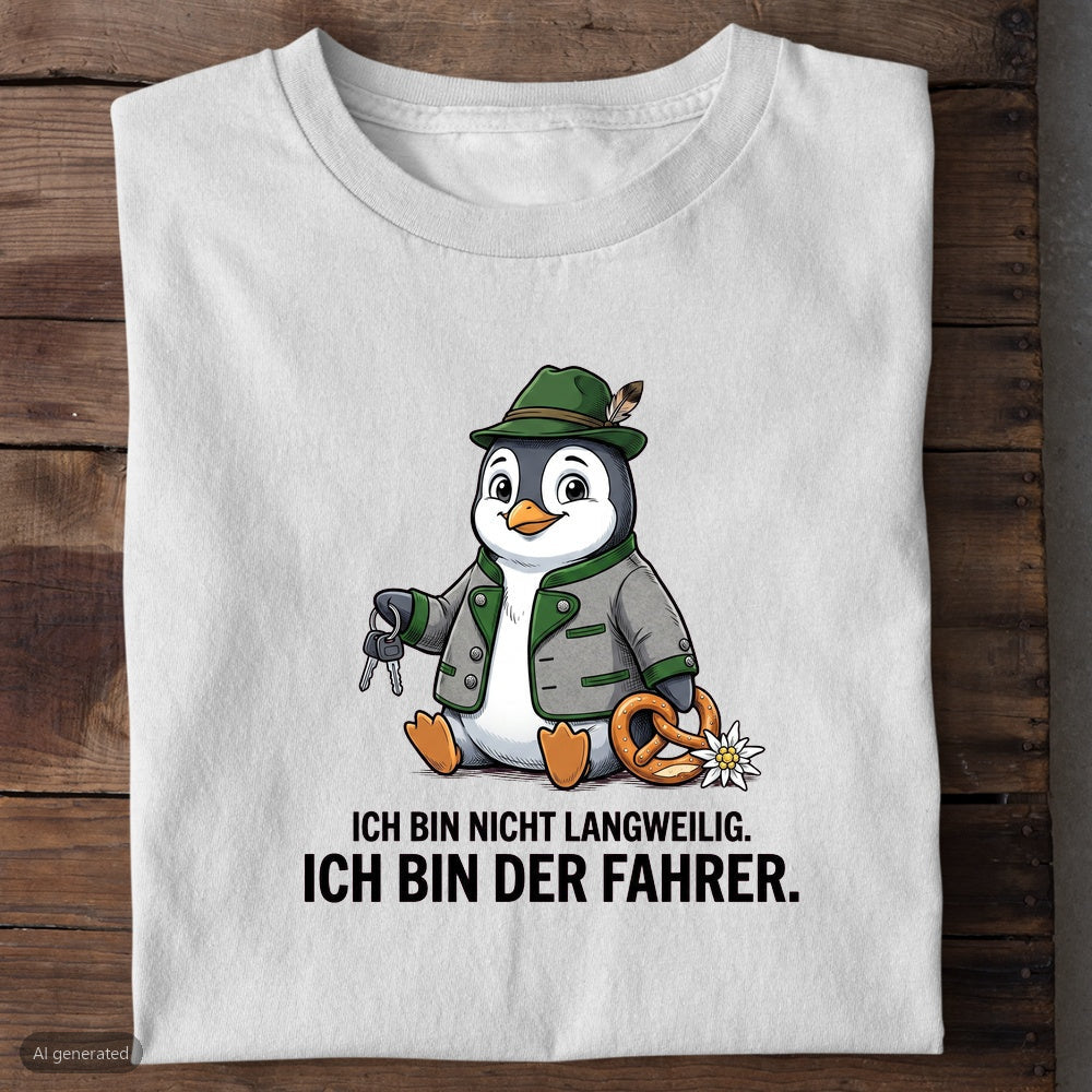 Ich bin der Fahrer Wiesn T-Shirt in Weiß