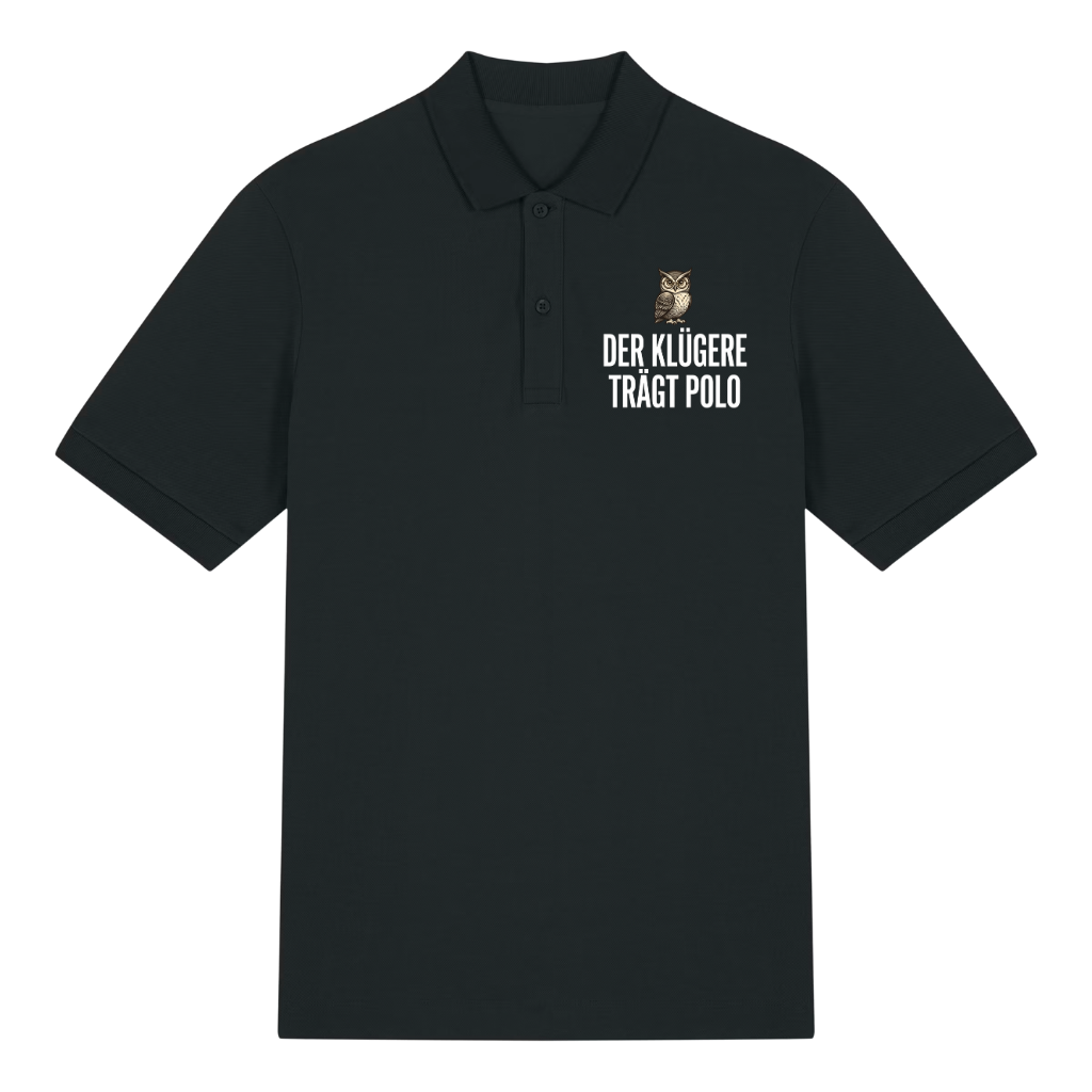 Der Klügere trägt Polo Polo T-Shirt Schwarz Front