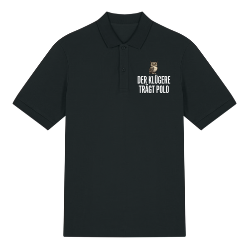 Der Klügere trägt Polo Polo T-Shirt Schwarz Front