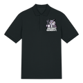 Dezent genervt Polo T-Shirt Schwarz Front