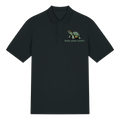 Hetz mich nicht Schildkröte Polo T-Shirt Schwarz Front