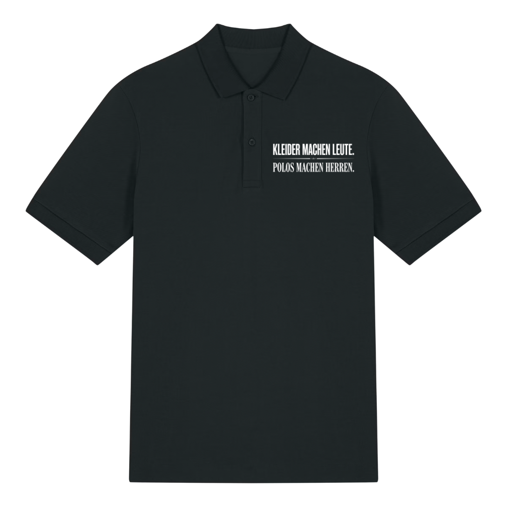 Polos machen Herren Polo T-Shirt Schwarz Front