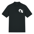 Sarkastische Katze Polo T-Shirt Schwarz Front