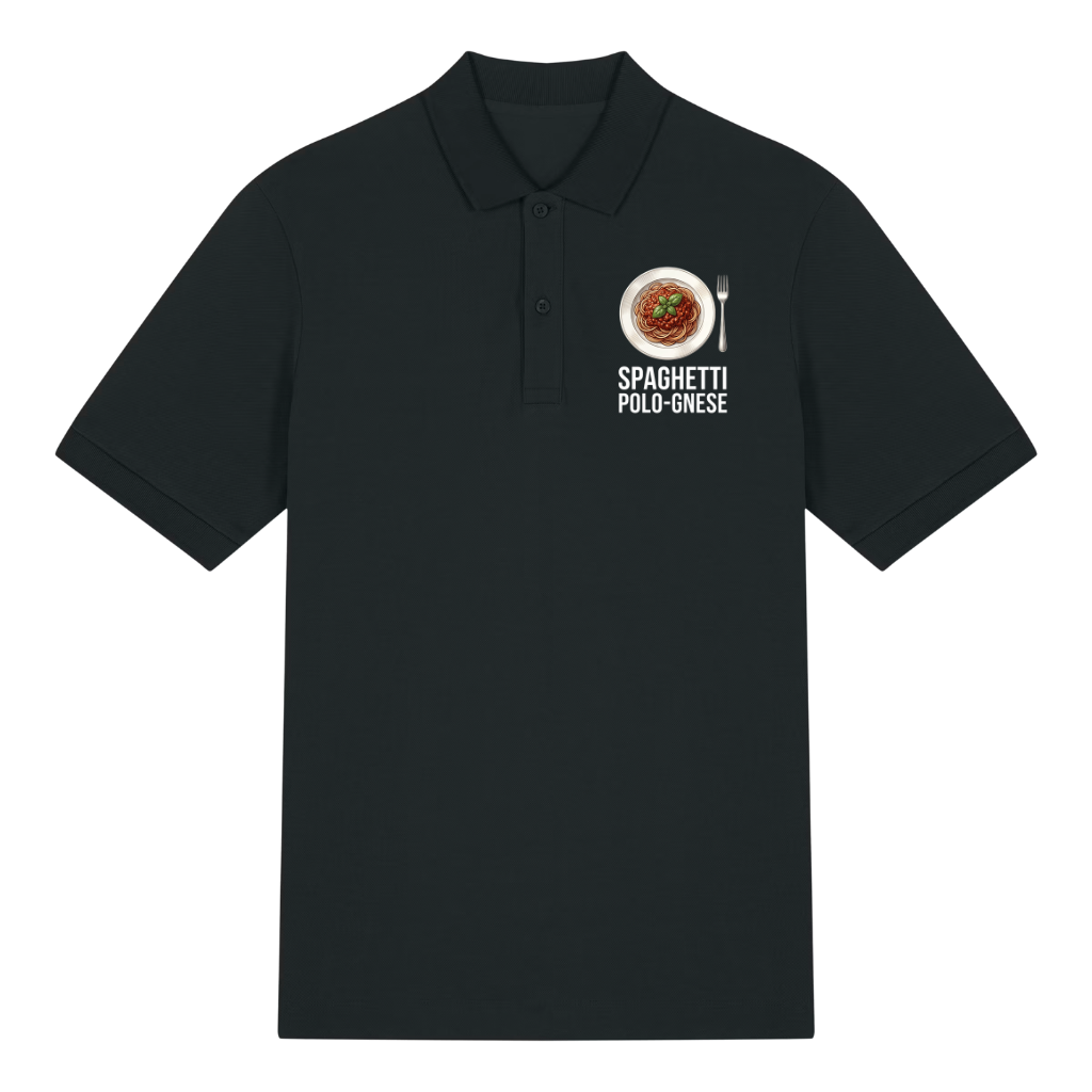 Spaghetti Polo-gnese Polo T-Shirt Schwarz Front