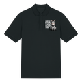 Sturer Esel Polo T-Shirt Schwarz Front
