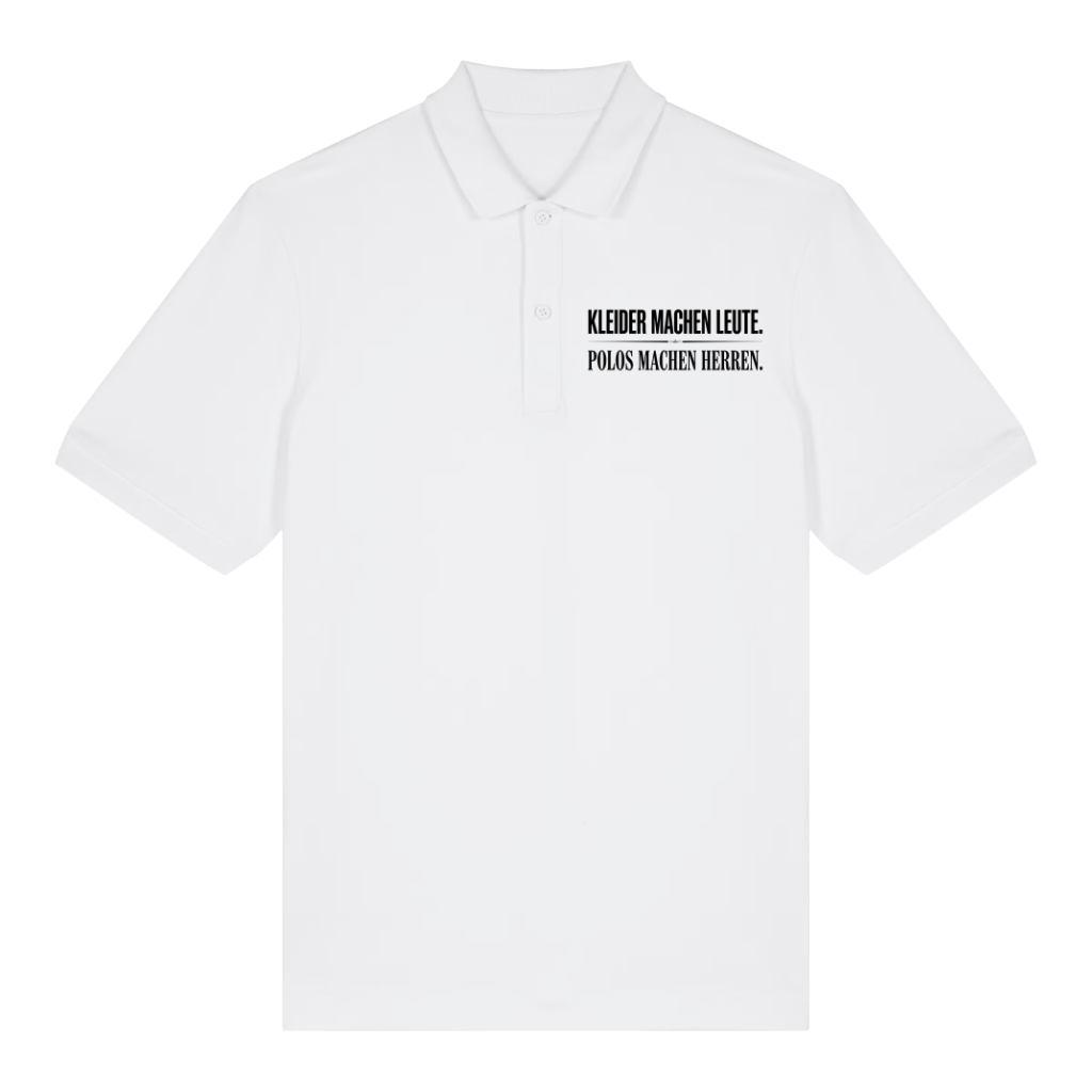 Polos machen Herren Polo T-Shirt Weiß Front