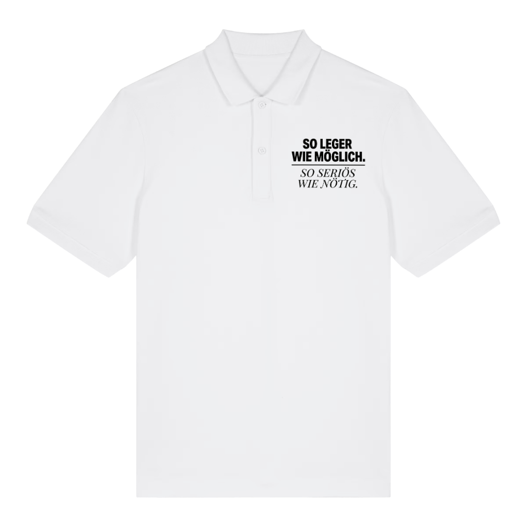 So leger wie nötig Polo T-Shirt Weiß Front