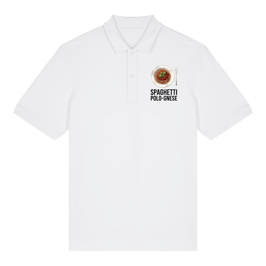 Spaghetti Polo-gnese Polo T-Shirt Weiß Front