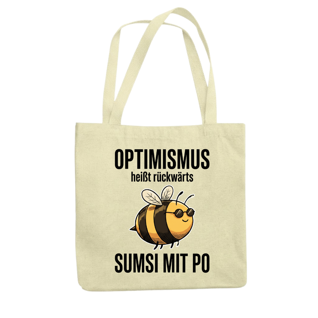 Optimismus rückwärts Tragetasche