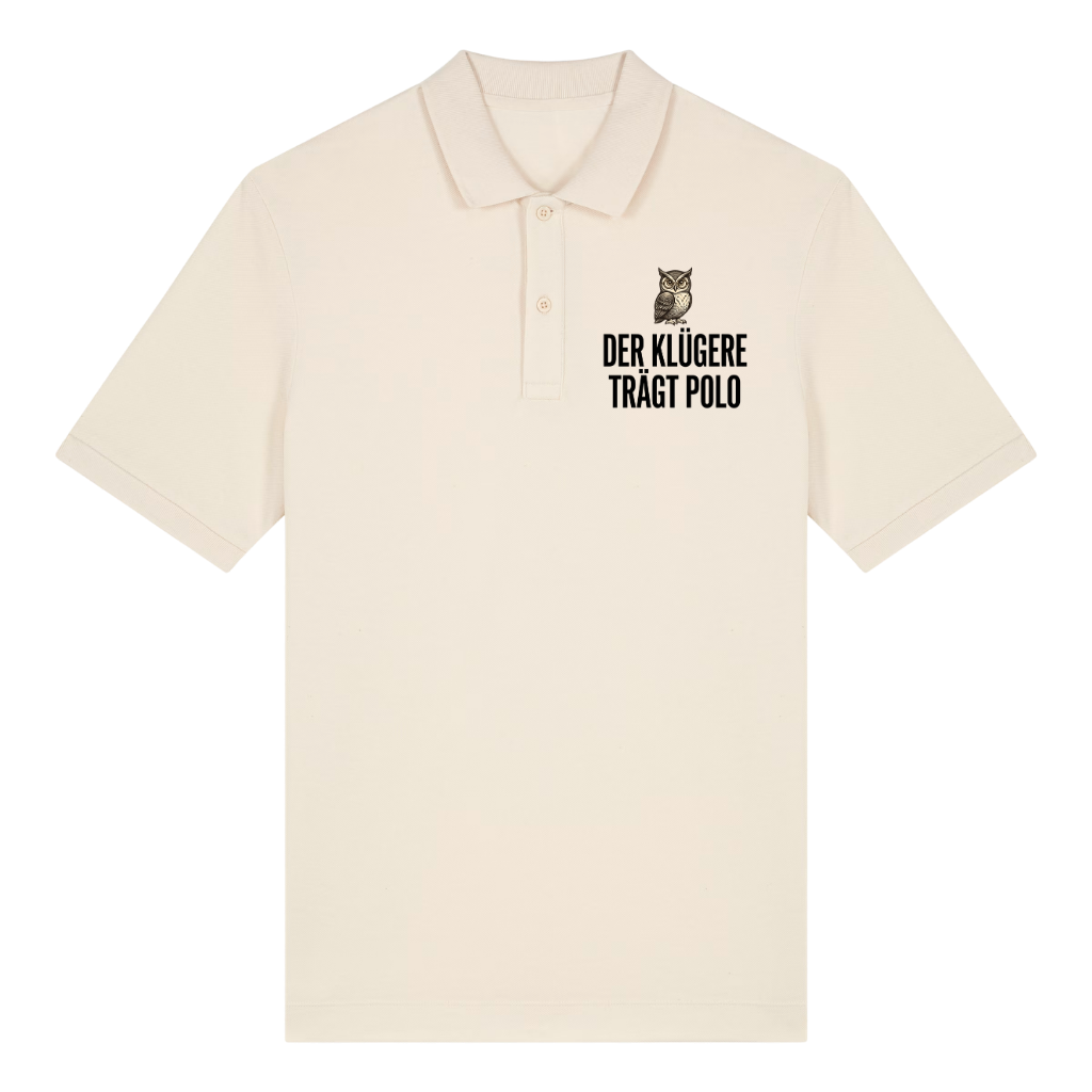 Der Klügere trägt Polo Polo T-Shirt Beige Front