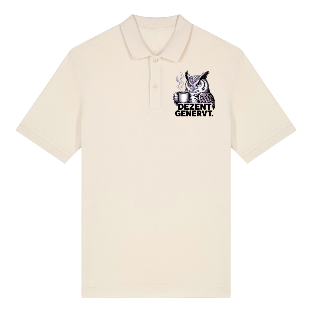 Dezent genervt Polo T-Shirt Beige Front