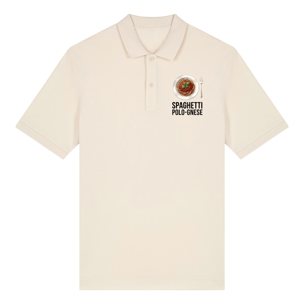Spaghetti Polo-gnese Polo T-Shirt Beige Front