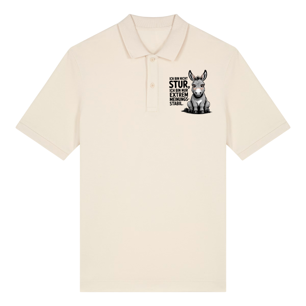Sturer Esel Polo T-Shirt Beige Front
