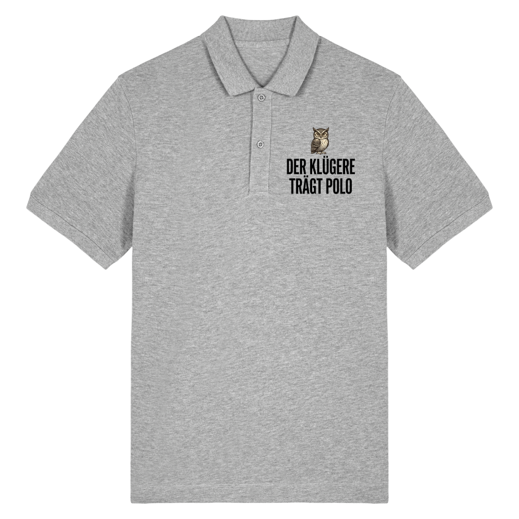 Der Klügere trägt Polo Polo T-Shirt Grau Front