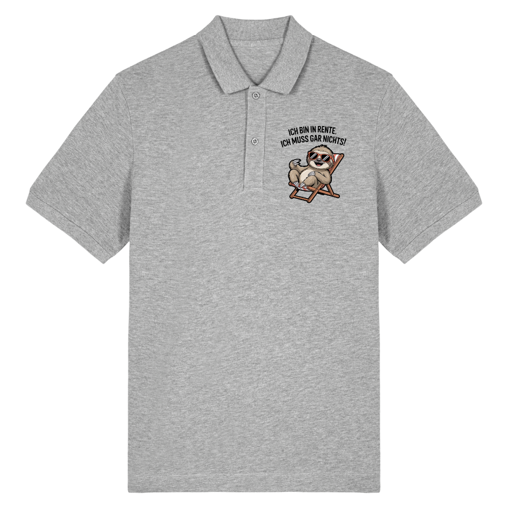 Rente Faultier Polo Grau Front