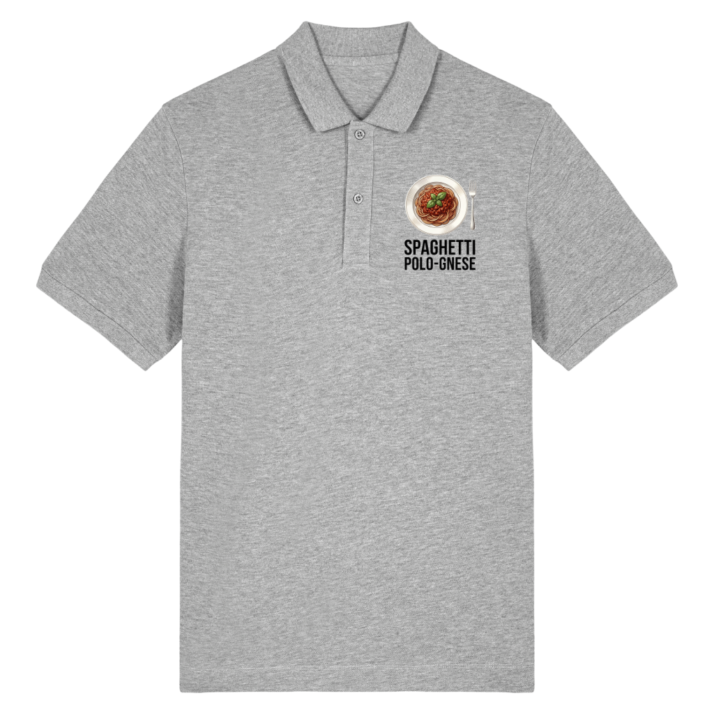 Spaghetti Polo-gnese Polo T-Shirt Grau Front