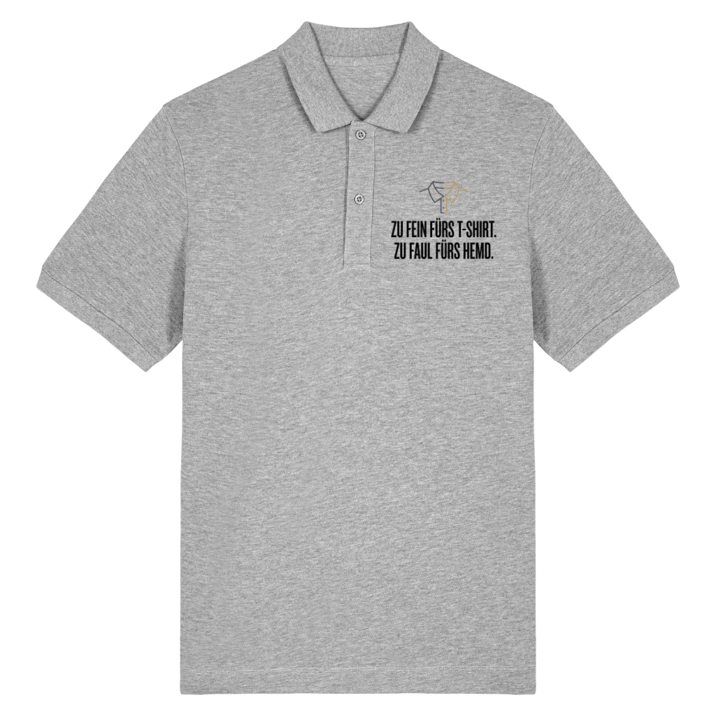 Zu fein fürs Shirt Polo T-Shirt Grau Front