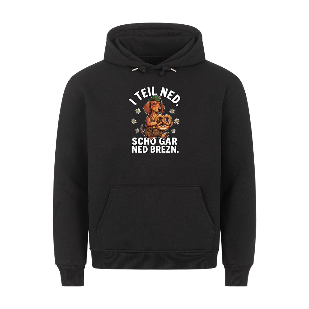 I teil keine Brezn Wiesn Hoodie in Schwarz