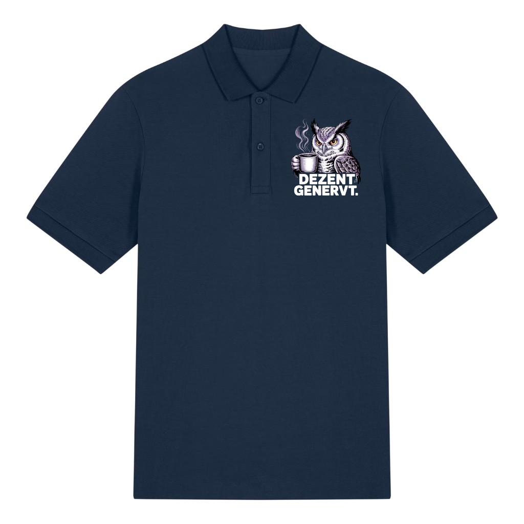 Dezent genervt Polo T-Shirt Navy Front