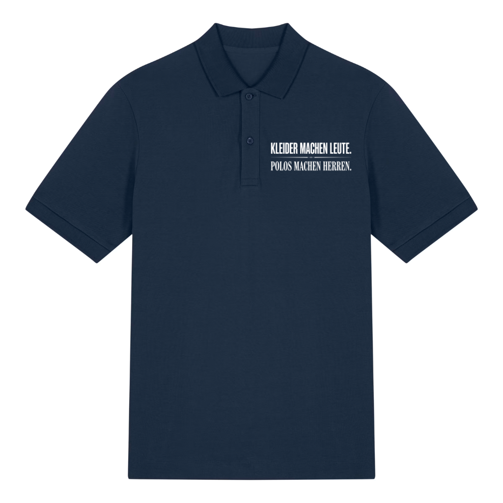 Polos machen Herren Polo T-Shirt Navy Front