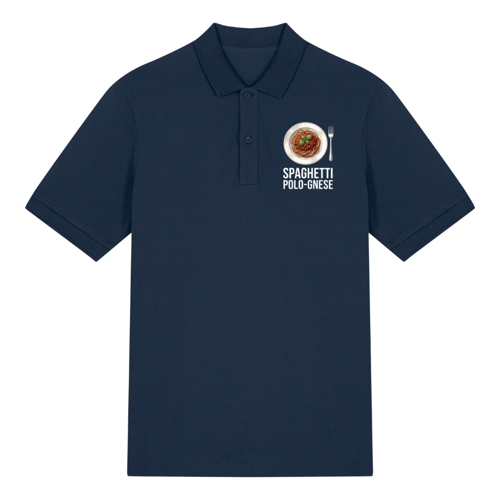 Spaghetti Polo-gnese Polo T-Shirt Navy Front