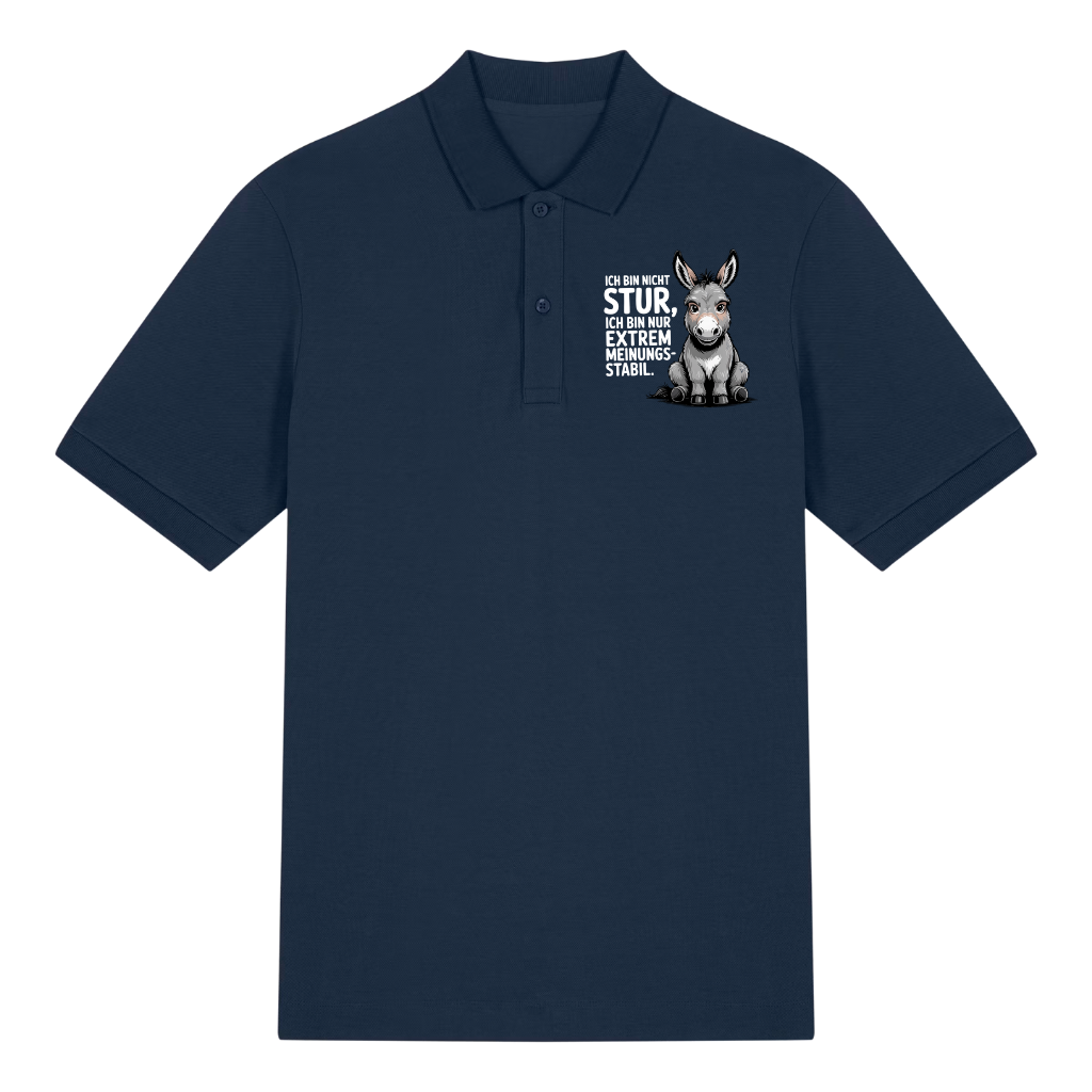 Sturer Esel Polo T-Shirt Navy Front