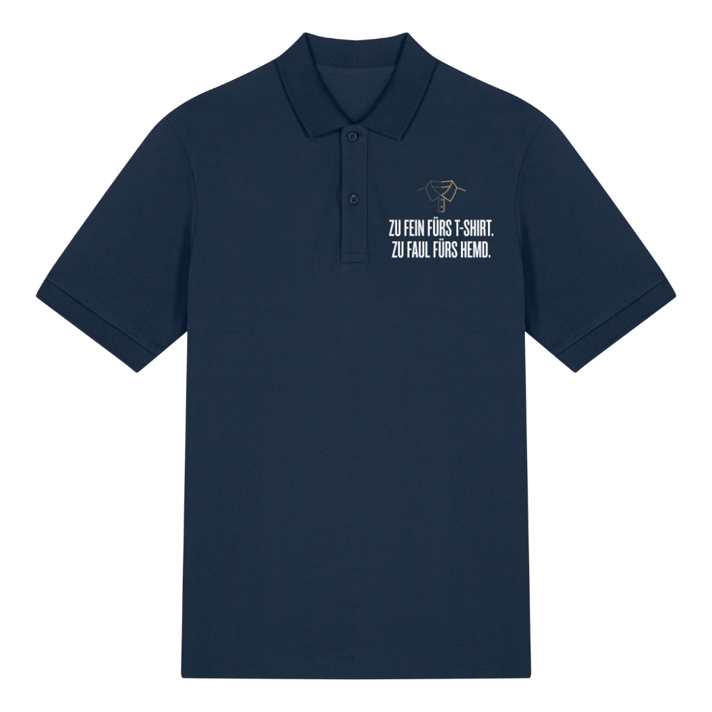 Zu fein fürs Shirt Polo T-Shirt Navy Front