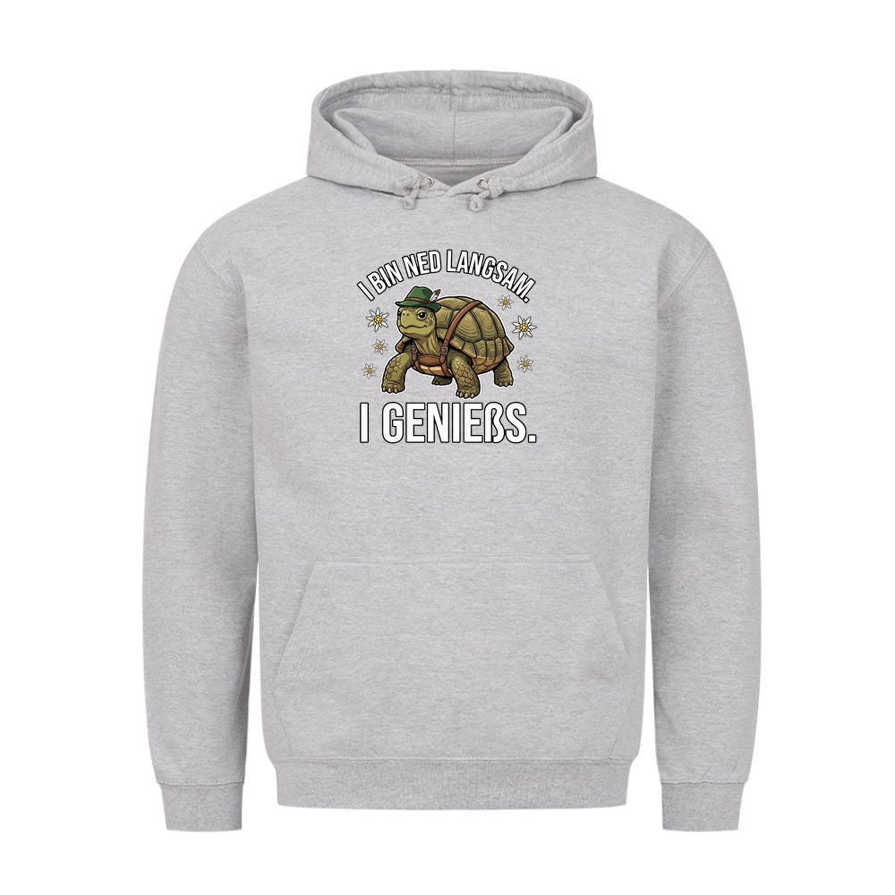 I bin ned langsam Wiesn Hoodie in Grau