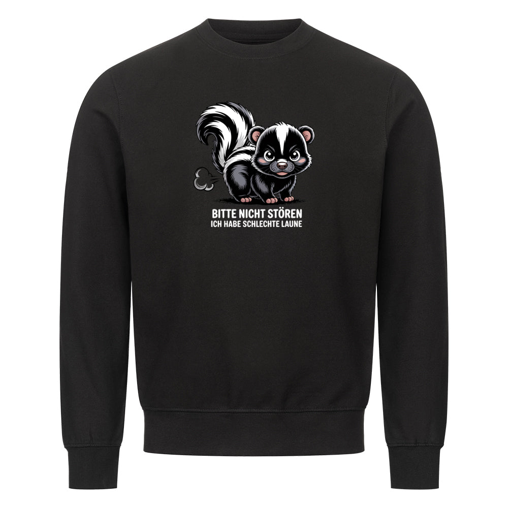 Lustiges Sweatshirt mit Spruch schlechte Laune, Vorderansicht
