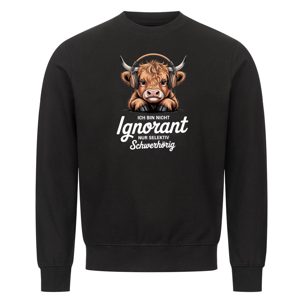 Lustiges Sweatshirt mit Spruch Ignorant, Vorderansicht