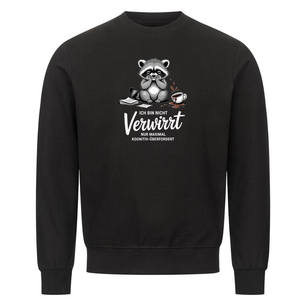 Lustiges Sweatshirt mit Spruch Verwirrt, Vorderansicht