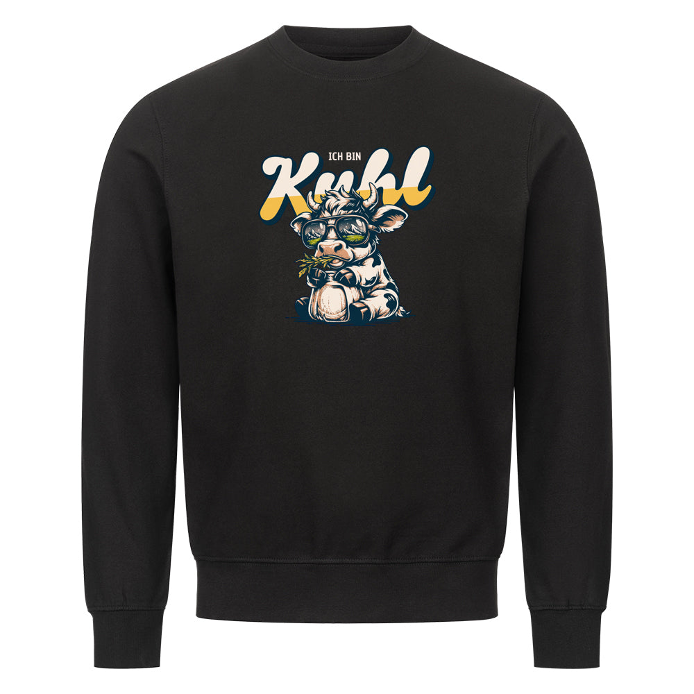 Lustiges Sweatshirt mit Spruch Ich bin kuhl, Vorderansicht