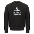 Lustiges Sweatshirt mit Spruch Dünnes Eis Freundchen, Vorderansicht