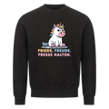 Lustiges Sweatshirt mit Spruch Friede Freude Fresse Halten, Vorderansicht
