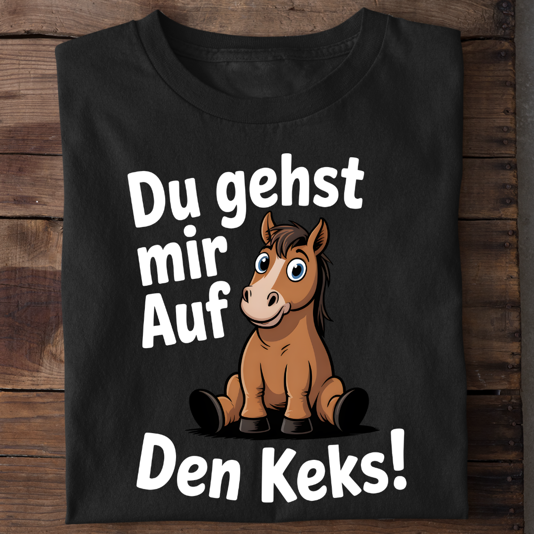 T-Shirt Du gehst mir auf den Keks, getragen