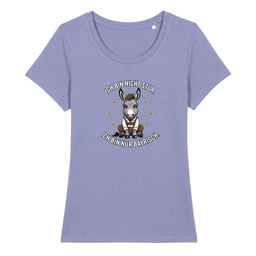 Bayrischer Esel Wiesn Damen T-Shirt in Lavendel