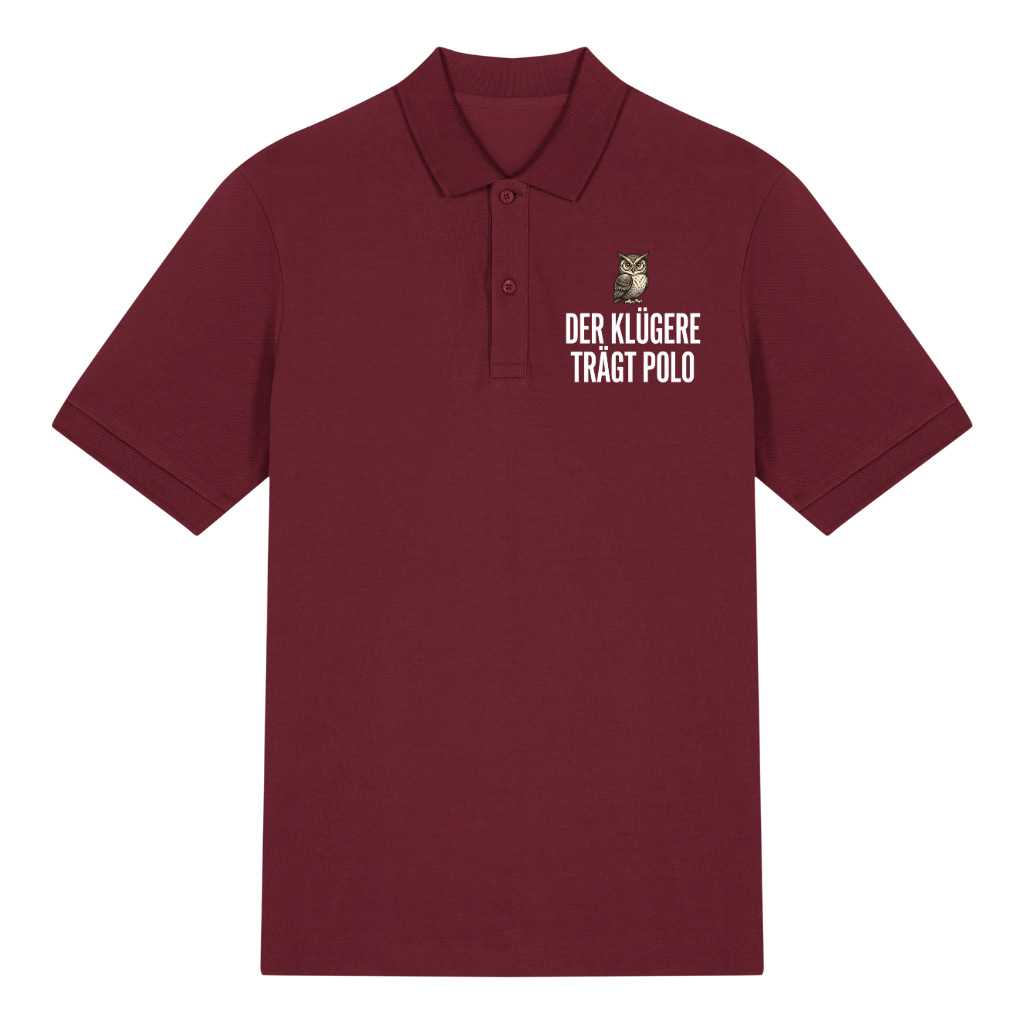 Der Klügere trägt Polo Polo T-Shirt Burgunder Front