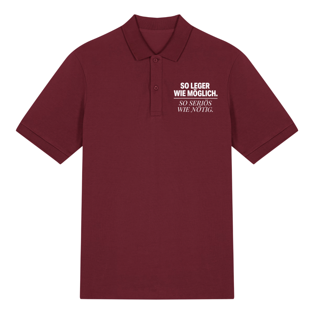 So leger wie nötig Polo T-Shirt Burgunder Front