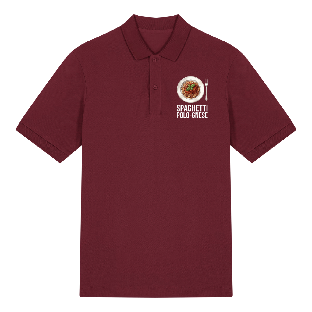 Spaghetti Polo-gnese Polo T-Shirt Burgunder Front