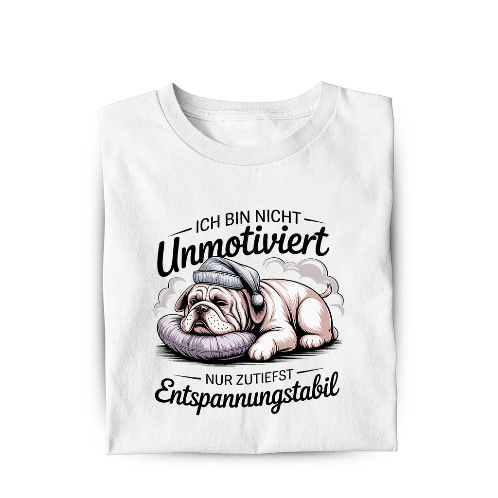 Lustiges T-Shirt mit Spruch Entspannungsstabil, Vorderansicht