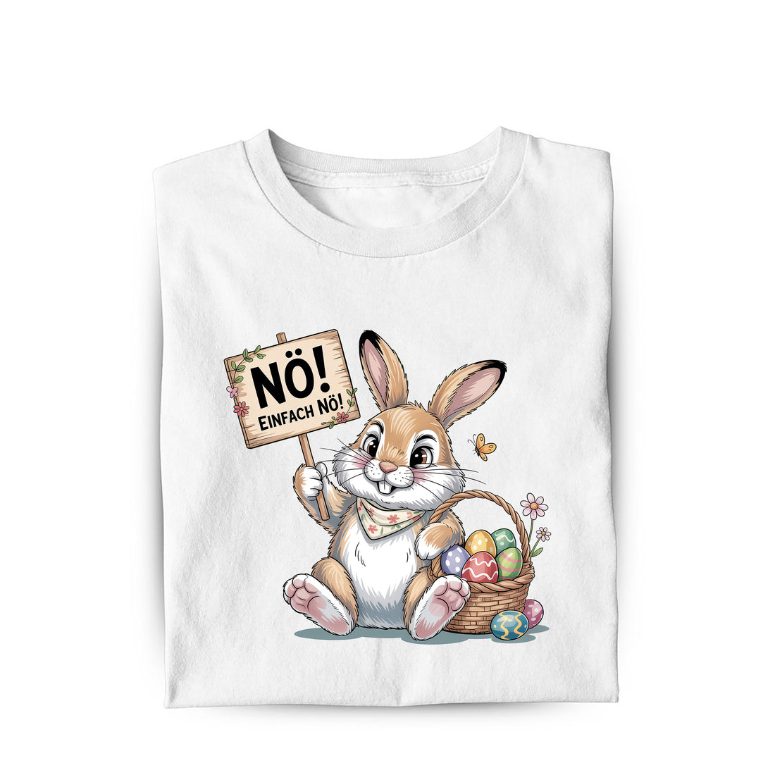 Lustiges T-Shirt mit Spruch Nö Hase, Vorderansicht