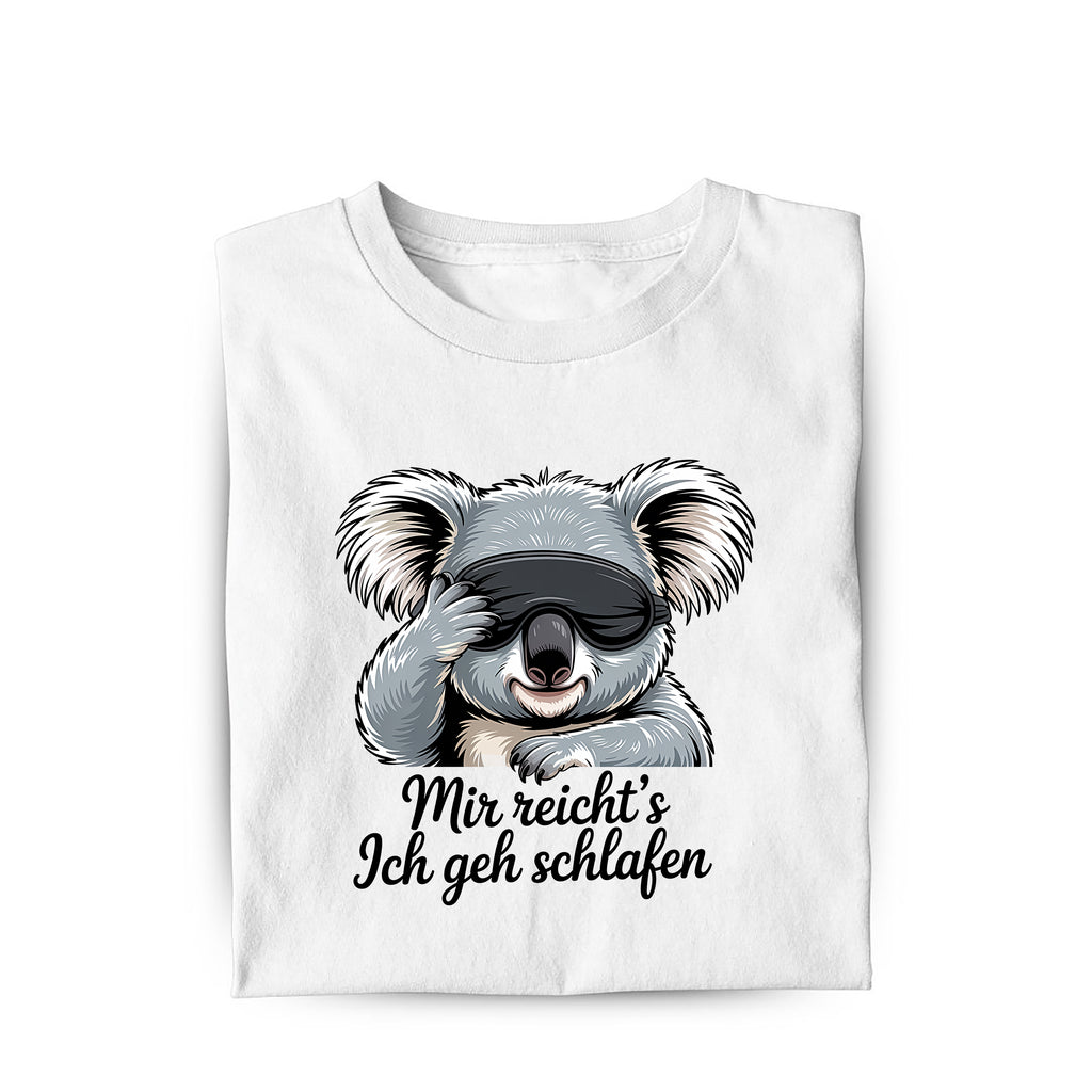 Lustiges T-Shirt mit Spruch Ich geh schlafen, Vorderansicht