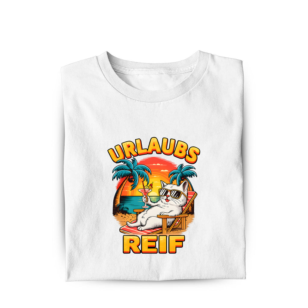 Lustiges T-Shirt mit Spruch Urlaubsreif, Vorderansicht