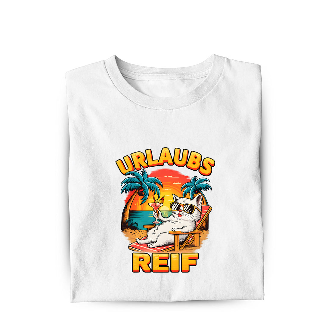 Lustiges T-Shirt mit Spruch Urlaubsreif, Vorderansicht