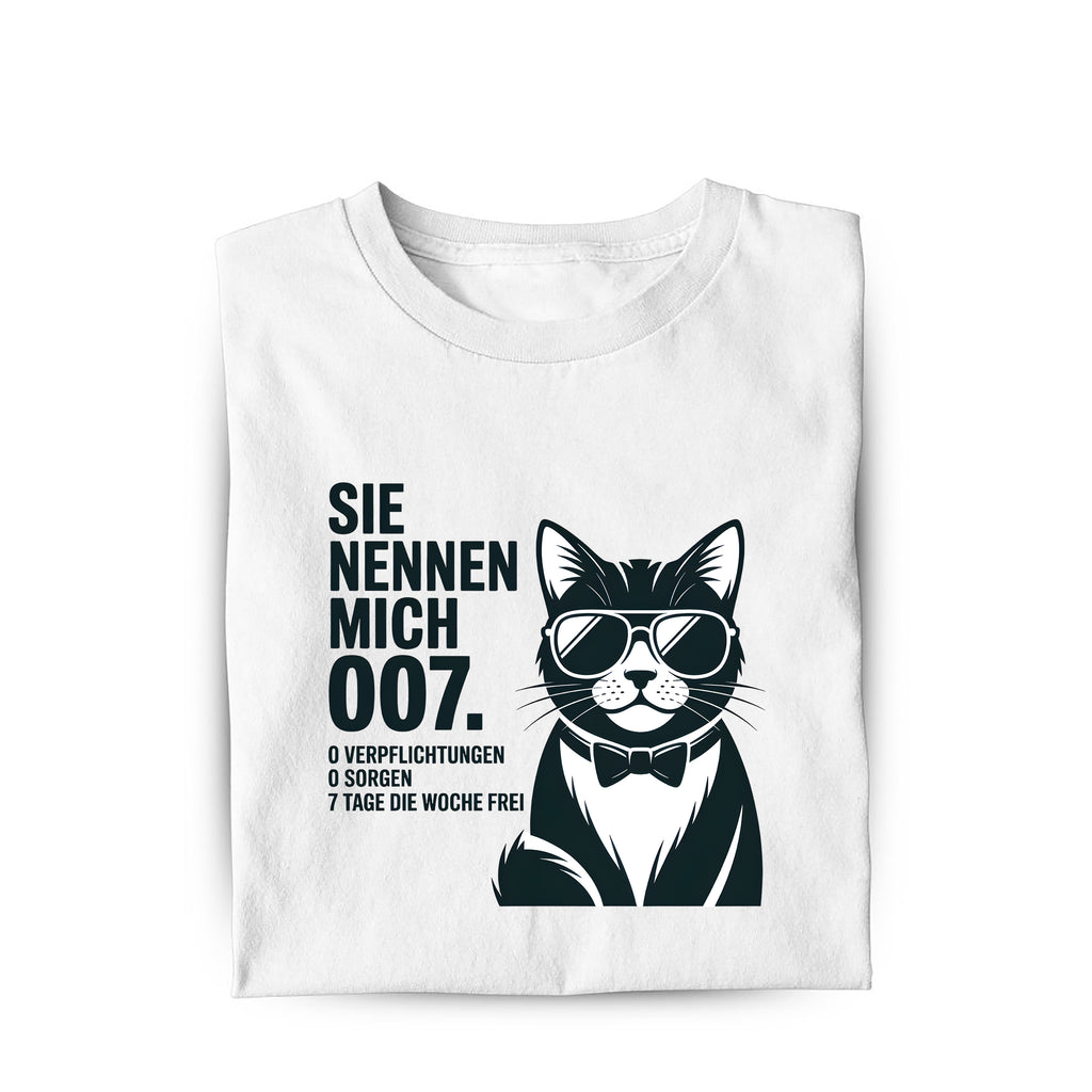 Lustiges T-Shirt mit Spruch Sie nennen mich 007, Vorderansicht
