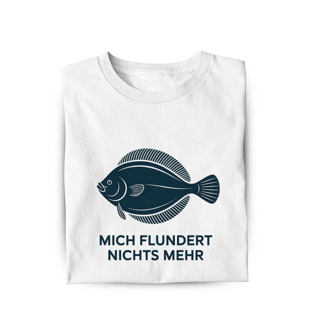 Lustiges T-Shirt mit Spruch Mich Flundert, Vorderansicht