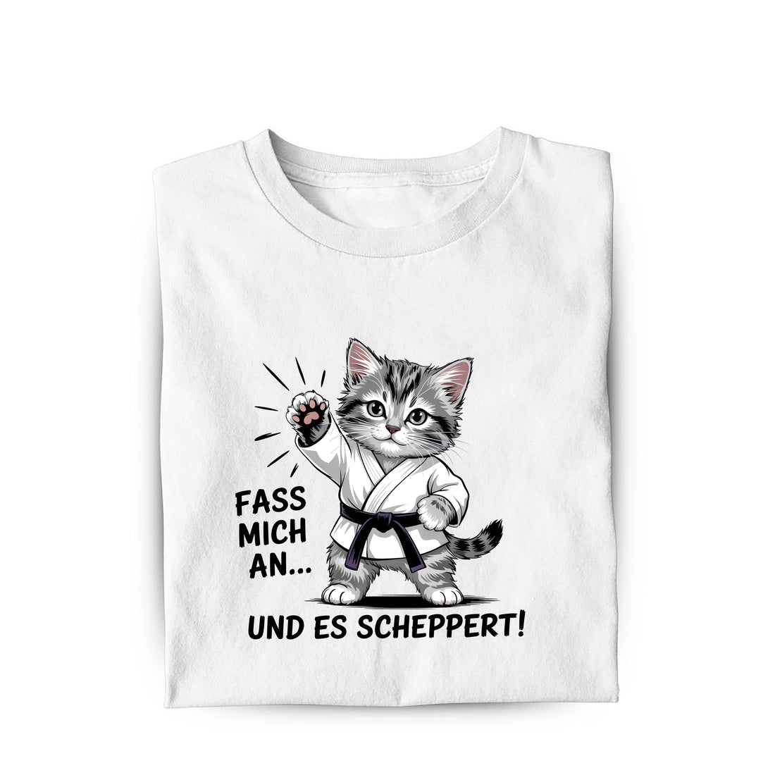 Lustiges T-Shirt mit Spruch Es scheppert, Vorderansicht