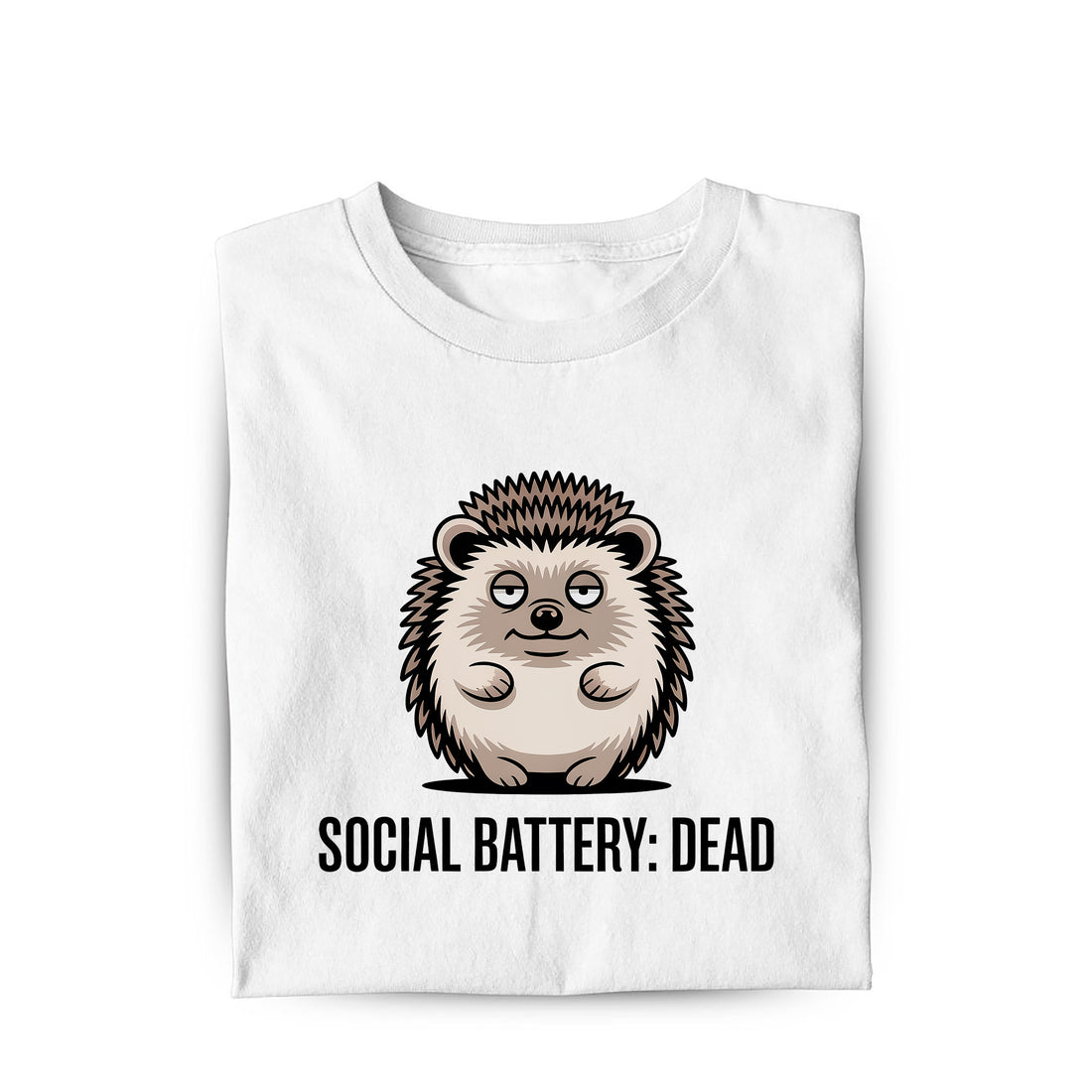 Lustiges T-Shirt mit Spruch Social Battery, Vorderansicht