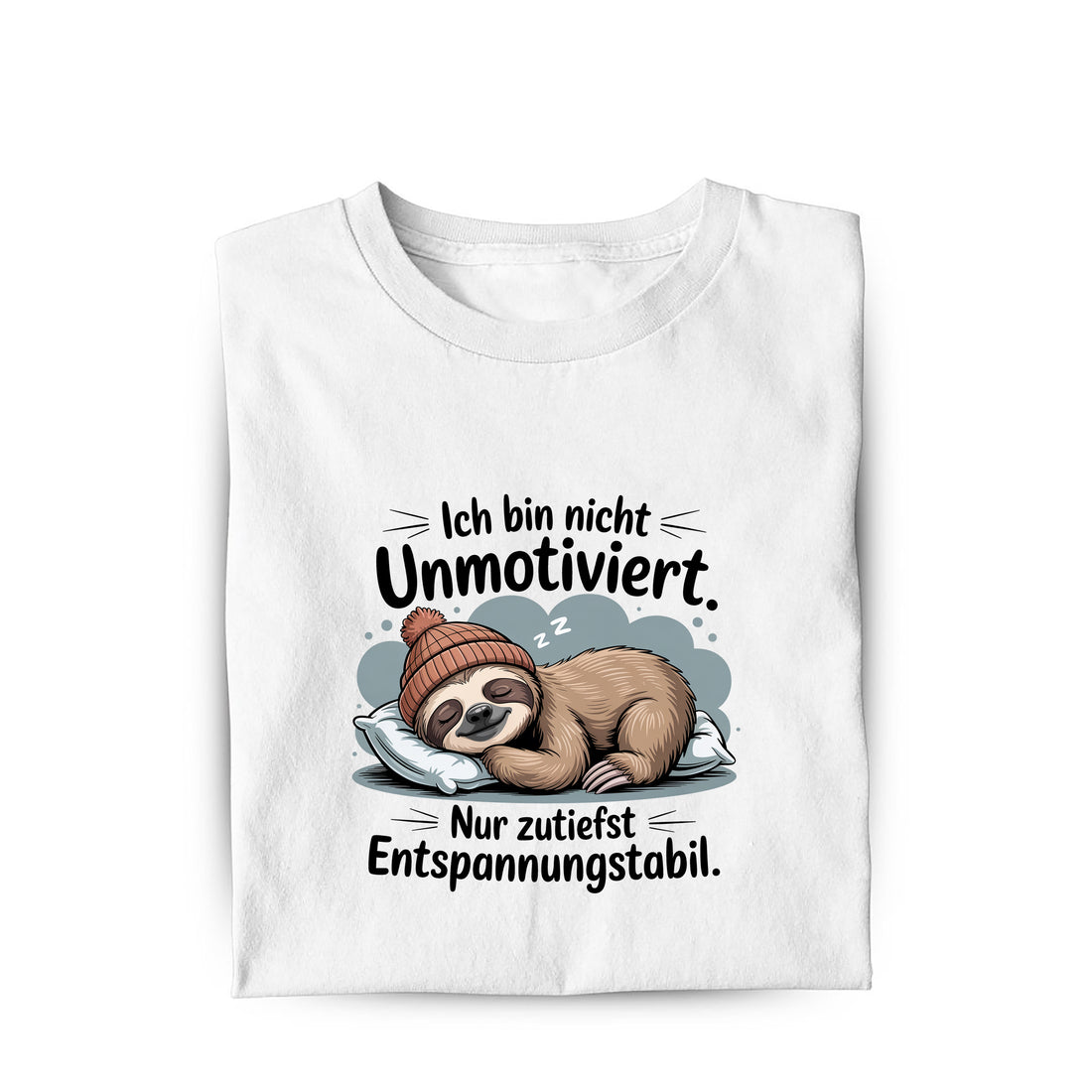 Lustiges T-Shirt mit Spruch Entspannungsstabil, Vorderansicht