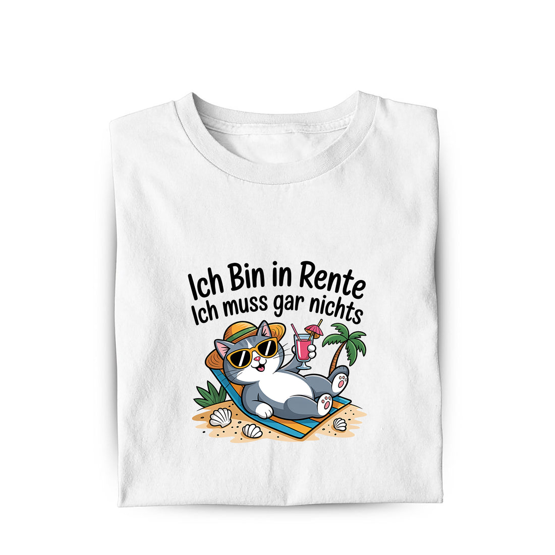 Lustiges Bio T-Shirt mit Spruch Ich Bin in Rente, Vorderansicht